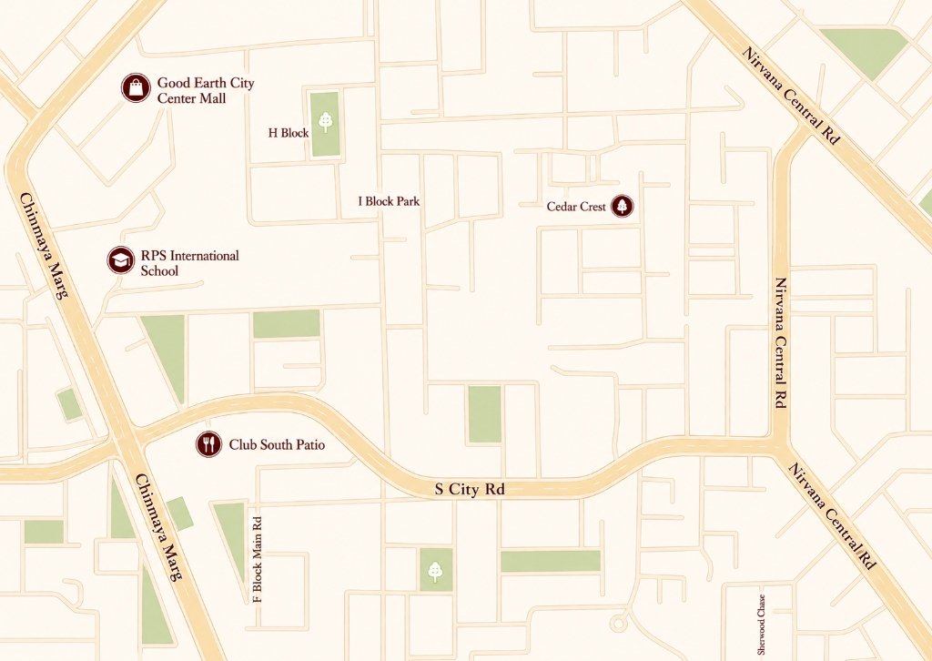 VIDYAKSH Location Map in Sector 49/50 Gurugram